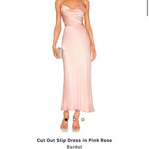 Bardot cut out slip dress